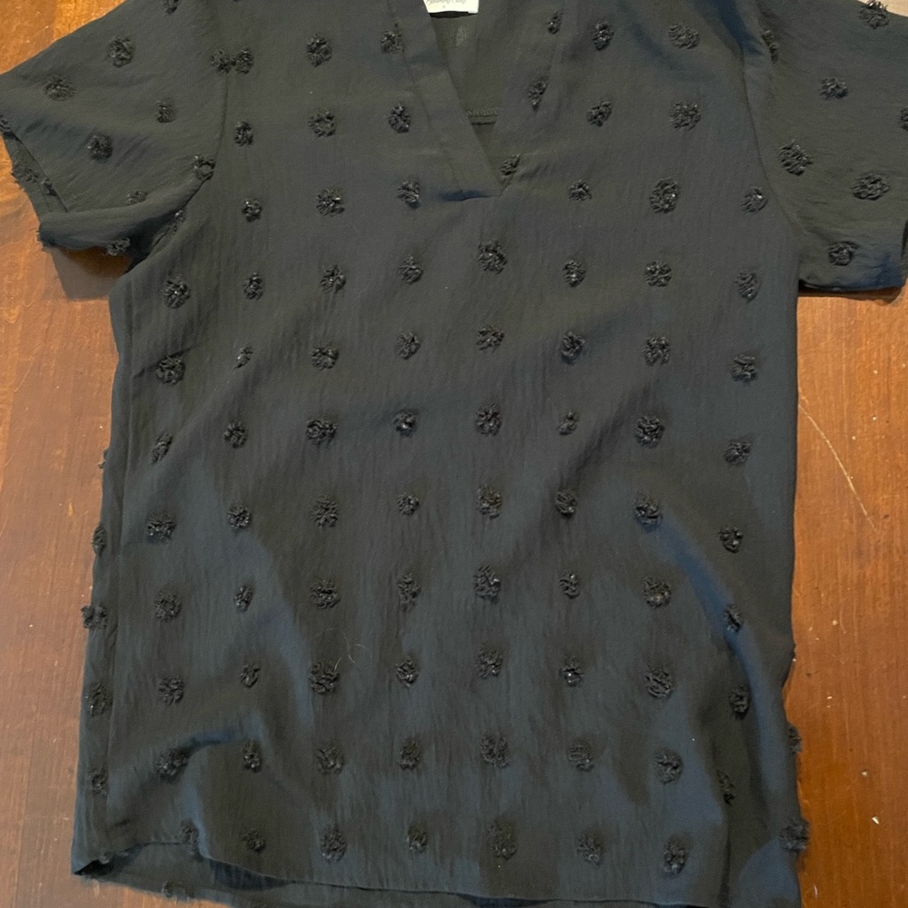 Amazon Black Textured Women's Blouse